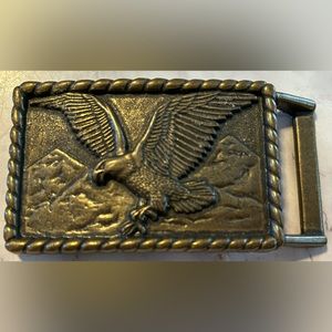 Vintage brass eagle belt buckle